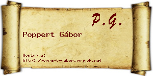 Poppert Gábor névjegykártya